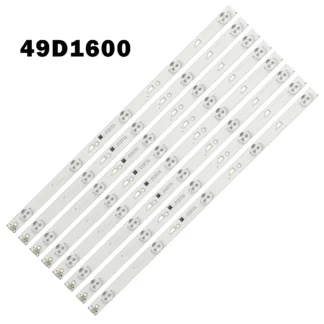 Tira de LED para iluminación trasera para Hitachi 49D1600 8*5 49E301 49U3600C 49U2200 49L510U18 49HR332M05A0 V3 V4 4C-LB490T-HR4 YH1 YH7 YHJ YH6