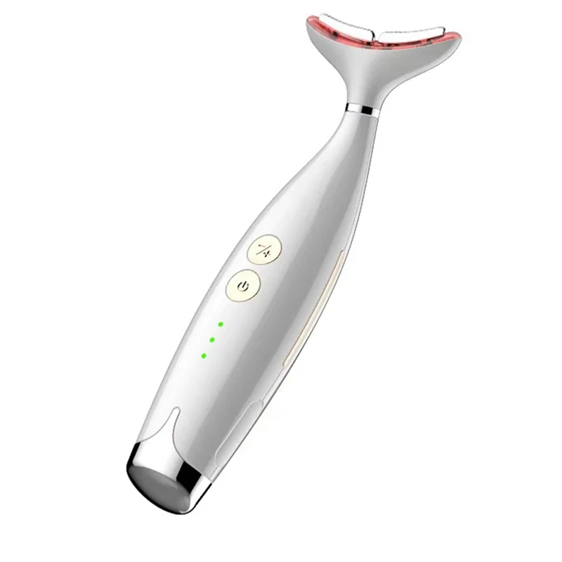 Dispositivo de belleza facial y cuello RF EMS, eliminador de arrugas y cuello, terapia de fotones LED, estiramiento de la piel, dispositivo antiarrugas para la piel a52q