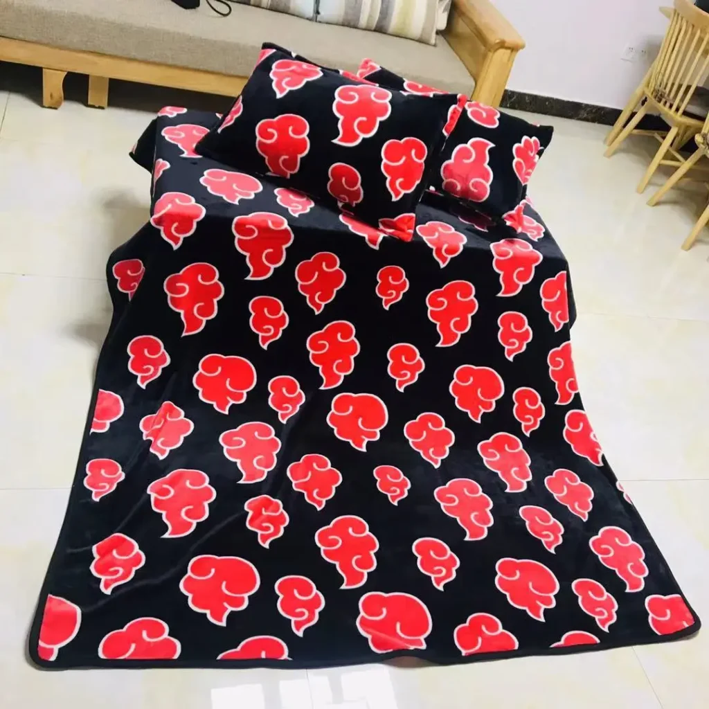 Manta de Anime de Naruto Hokage Akatsuki para niños, manta de lana de Coral suave y cálida, Sábana de dormitorio para el hogar, Cosplay de invierno, nueva