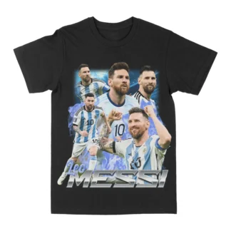 Camisetas estampadas Leo Messi, camisetas periféricas, camisetas de algodón puro de marca de lujo de verano para hombres y mujeres, mangas cortas
