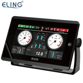 KUS TFT KMB-70 Monitor de datos integrado con panel de calibre de 7 pulgadas Compatible con red J1939 o NMEA 2000 12 V 24 V para dos motores de combustible