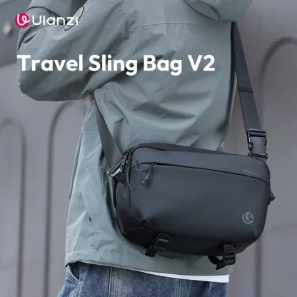 Ulanzi PB038 Bolsa bandolera de viaje de 10L V2 Bolsa para cámara de fotografía con divisores plegables Paquete diario Bolso de hombro para disparar al aire libre