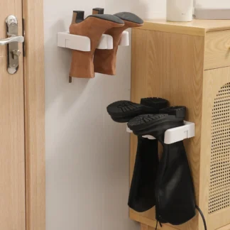 Soportes de soporte para estantes de botas de montaje en pared de 2 piezas para drenaje de puertas de vaquero