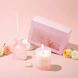 Juego de regalo difusor de velas perfumadas de 138 ml + 120 g: velas perfumadas románticas, regalos de boda festivos, ambiente casero y regalos navideños