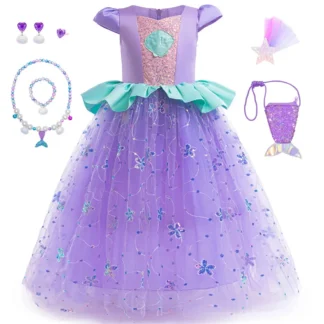 Disfraz de sirena para niñas, vestidos de fiesta elegantes, vestido de princesa para niñas, vestidos para niños, vestido de fiesta de cumpleaños