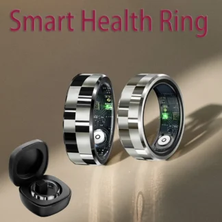 Nuevo en anillo de salud inteligente para hombres, anillo de dedo de moda de lujo 5ATM soporte impermeable natación ritmo cardíaco monitoreo de oxígeno en sangre