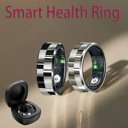 Nuevo en anillo de salud inteligente para hombres, anillo de dedo de moda de lujo 5ATM soporte impermeable natación ritmo cardíaco monitoreo de oxígeno en sangre