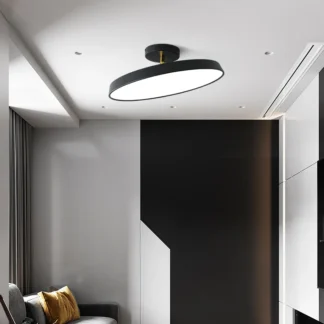 Lámpara de techo LED Circular minimalista de diseñador nórdico, candelabro de habitación, estudio, pasillo, balcón, guardarropa, decoración ultrafina