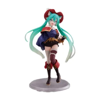 Figuras de acción de Hatsune Miku para adultos, modelo de colección de 18cm, Kawaii, cuento de hadas, País de las Maravillas, Hatsune, Miku, Puss in Boots