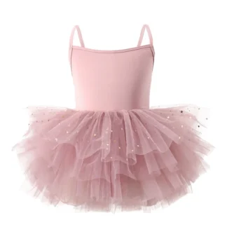 Falda de Ballet de malla para niñas, Ropa de baile, vestidos con tutús para niños, leotardo sin mangas, disfraces de algodón, traje de baile, boda de noche