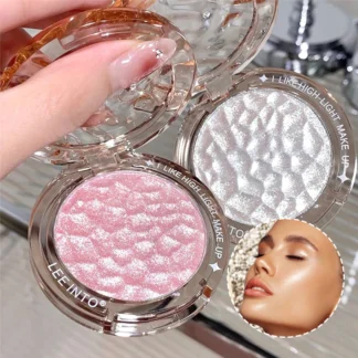 Polvo de alto brillo con luz brillante de cristal, maquillaje iluminador con Flash fino perla, no vola, colorete para chicas jóvenes