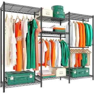 Perchero para ropa con carga resistente de 840 LBS, percheros ajustables para colgar ropa, Metal portátil y resistente