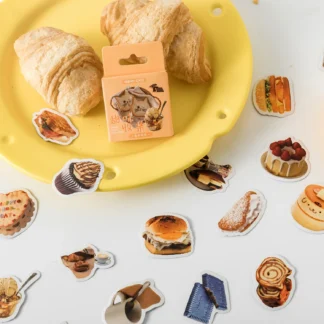 Pegatinas decorativas para álbumes de recortes, 45 piezas, dulces postres, etiqueta Retro, diario, papelería, álbum, teléfono, diario, planificador