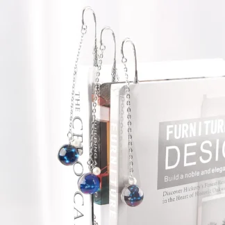 Marcapáginas de Metal para lectura de estudiantes, marcapáginas de plumas, marcapáginas luminoso noctilucente, marcapáginas colgante de 12 constelaciones