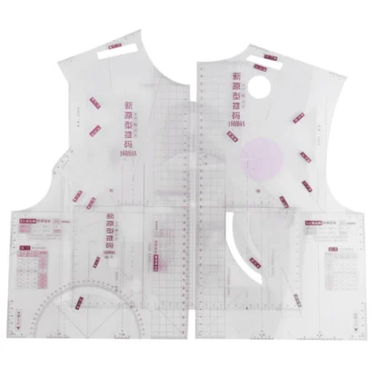 Regla de diseño de tela de moda 1:1, molde de cultivo, plantilla de dibujo de ropa de enseñanza para estudiantes de escuela, regla de prototipo de ropa