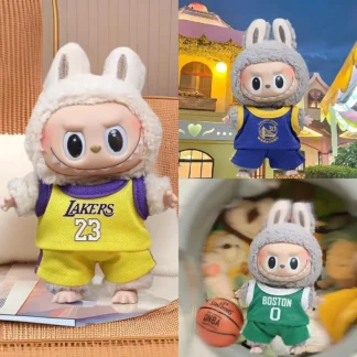Nueva oferta, solo vende ropa de baloncesto Labubu de primera segunda generación de 17cm, bonita decoración para muñecas, ropa para muñecas hecha a mano