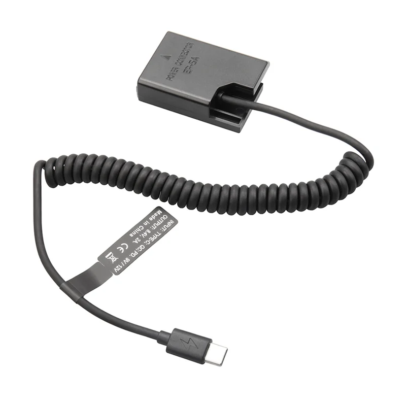 Cable de resorte tipo C de batería acoplador simulado Y06A EL14 para D3100 D3500 D5100 D5200 D5300 D5600 P7000 P7100 P7700 P7800