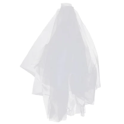 Velos de novia de tul cortos simples T35C, velo de novia blanco para novia, accesorios de boda