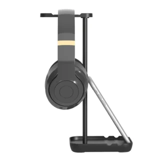 AT9-Soporte para auriculares, estante de exhibición, soporte para teléfono móvil, colgador de auriculares de escritorio extraíble, soporte Vertical de aleación de aluminio