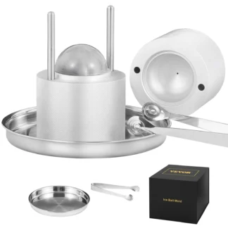 VEVOR-máquina de prensa de bolas de hielo de 60mm, bandeja esférica para whisky, molde para hacer sin burbujas, caja de bolas de hielo de cristal DIY para Bar y cóctel
