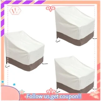 Paquete de 3 fundas para sillas Adirondack para Patio, 31x33x36 pulgadas, resistentes, para exteriores, 420D, impermeables, para césped al aire libre