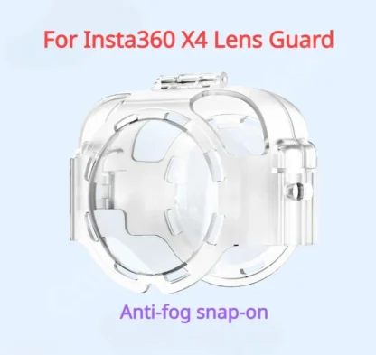 Protector de lente antiniebla a presión para Insta360 X4, cubierta de lente transparente, tapa protectora para accesorios de cámara panorámica Insta 360 X4