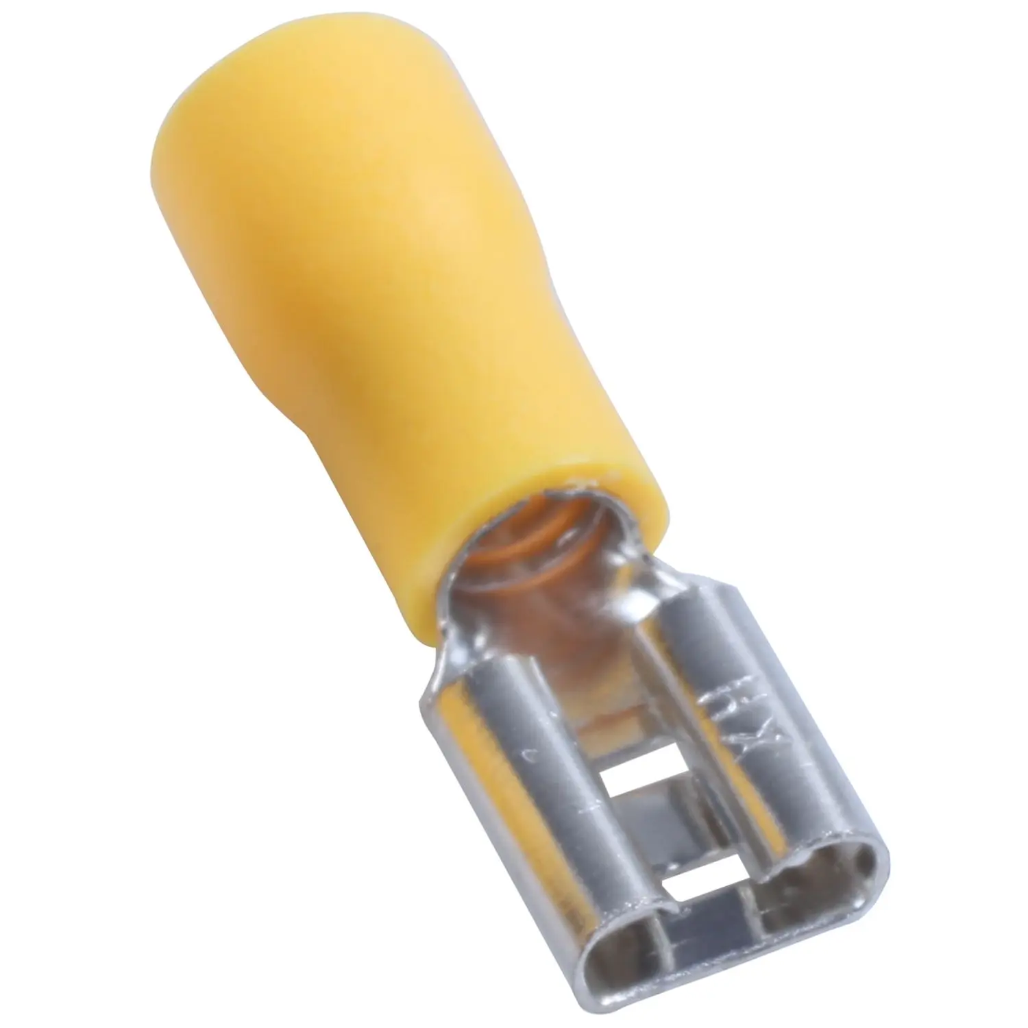 Nuevo 100 Uds 24A aislado 12-10AWG hembra Terminal conectores de cable de engarce amarillo