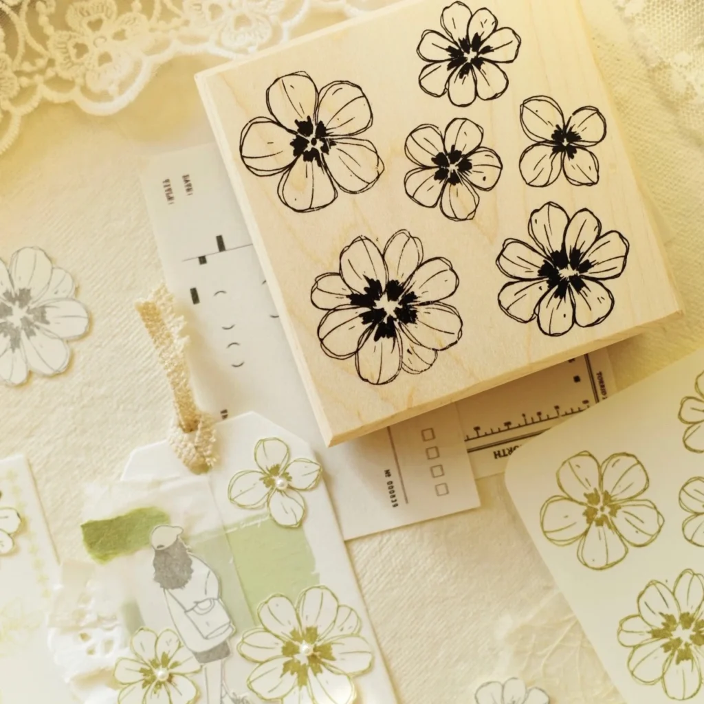 Diy sello de madera de goma Scrapbooking diario sello de personaje caucho rojo arce completo