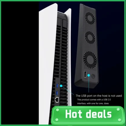 Ventiladores de refrigeración de consola para Sony Playstation 5 con luz Led, disipador de calor enfriador de consola Plug And Play con puertos USB