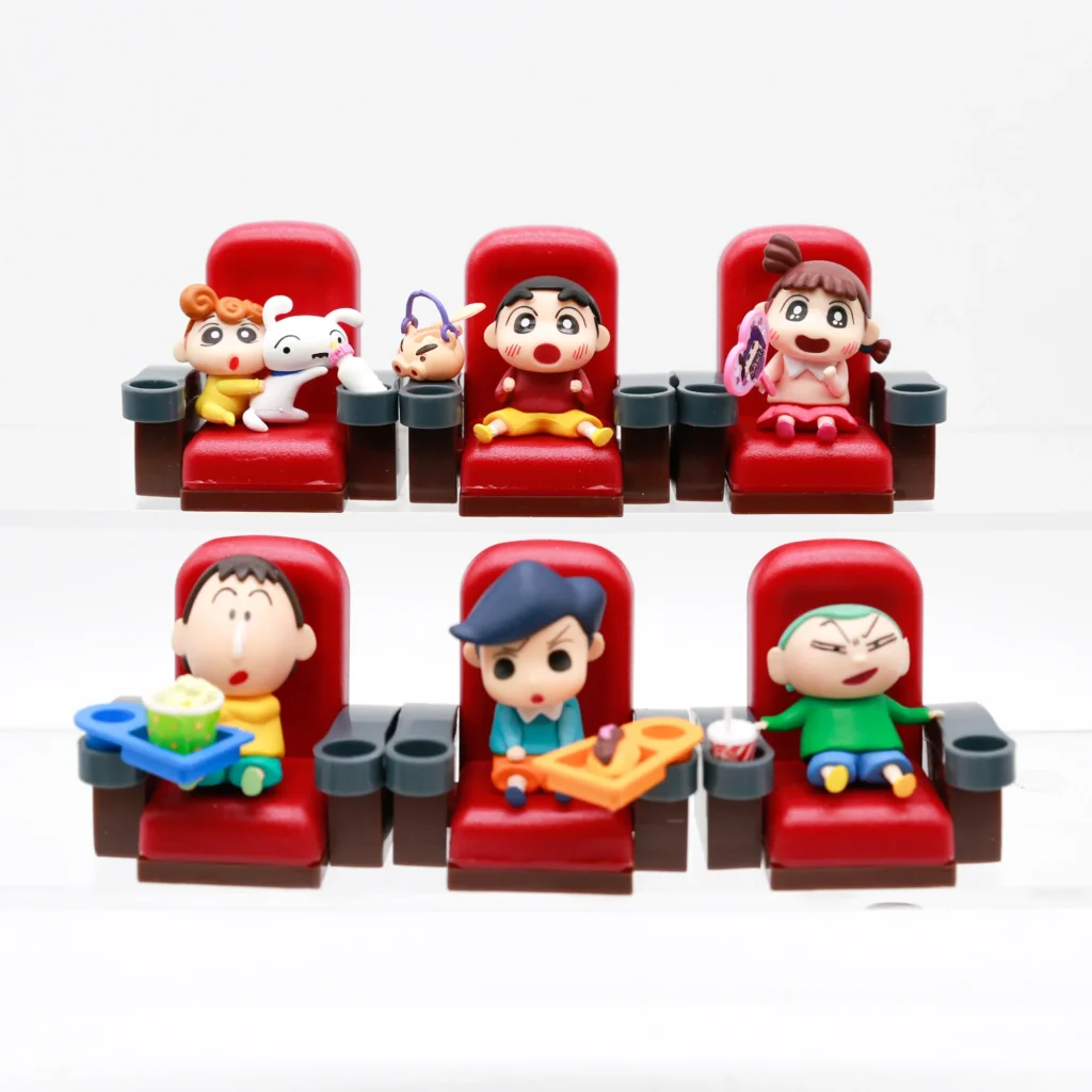 Crayón de Anime Shinchan Kasukabe Cinama, accesorios de escena de película de observación, figuras lindas en miniatura, decoración de mesa, regalos para niños