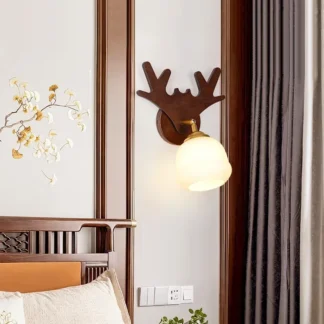 Nueva lámpara de noche china de madera maciza