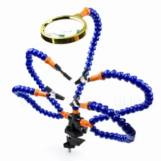 Lupa de mesa con abrazadera para soldar, herramienta de mano, estación de soldadura, herramienta de reparación de soldadura, ventilador USB, lupa, linterna