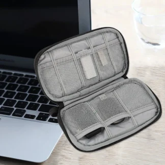 Bolsa de almacenamiento USB a prueba de golpes, malla de panal, tamaño compacto, accesorios electrónicos, estuche, organizador de viaje portátil, Protector de unidad USB