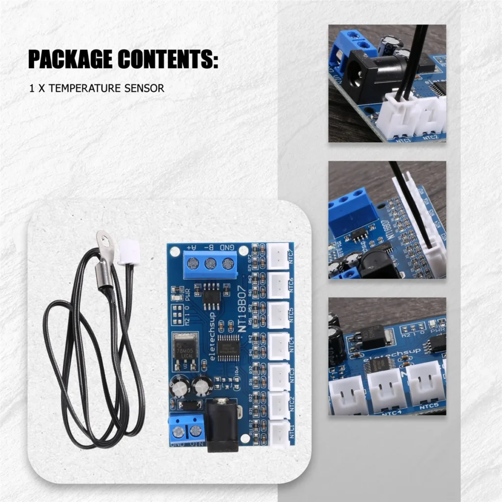 Caliente 7 canales RS485 NTC Sensor de temperatura medición MODBUS RTU grabadora sin papel PLC NT18B07