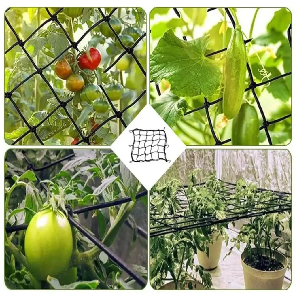 Red de enrejado de jardín resistente, Red de soporte para plantas de jardín, Red de enrejado de pepino, malla de cultivo de plantas trepadoras, 120Cm
