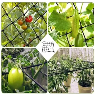 Red de enrejado de jardín resistente, Red de soporte para plantas de jardín, Red de enrejado de pepino, malla de cultivo de plantas trepadoras, 120Cm