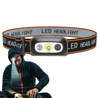 Linterna frontal LED recargable por USB, potente faro superbrillante, resistente al agua, para pesca al aire libre, Camping