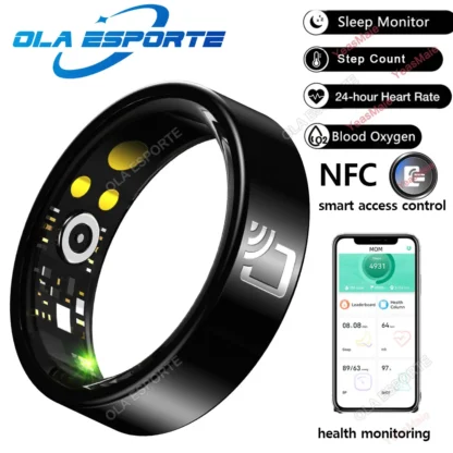 Para Xiaomi anillo inteligente NFC oxígeno en sangre monitoreo del sueño Smartring hombres mujeres Control de acceso inteligente IP68 y 5ATM anillo impermeable nuevo