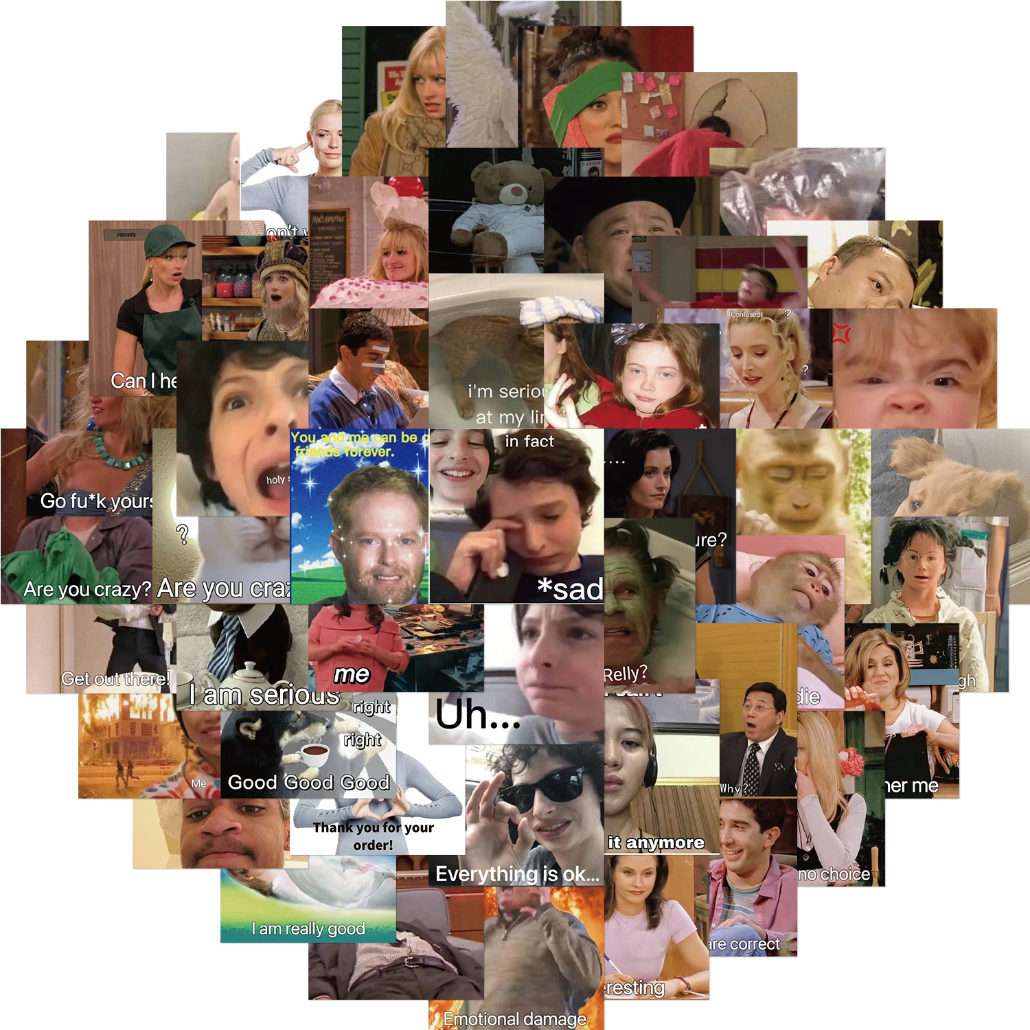 60 uds pegatinas locas divertidas estado mental manuales creativos fundas de teléfono pegatinas de escritorio para ordenador portátil