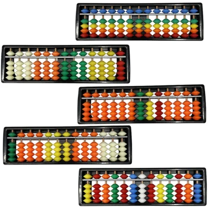 Varillas de 13 dígitos Ábaco estándar Ábaco de plástico para niños Calculadora Soroban Herramienta de conteo Matemáticas Principiantes Juguete de cálculo