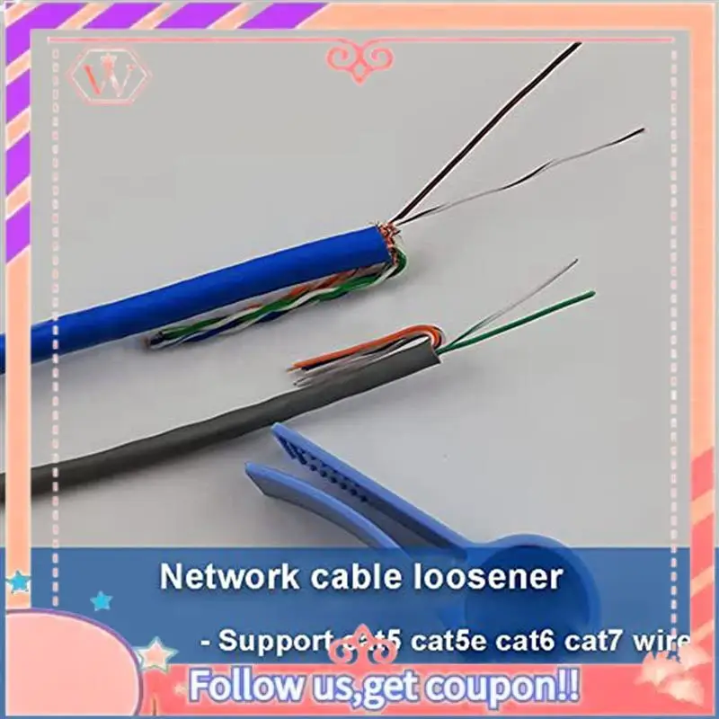 Herramienta de torsión de Cable de red mejorada, alisador de cables para cables CAT5/CAT5E/CAT6/CAT7, herramientas separadoras de pares, 9 Uds.