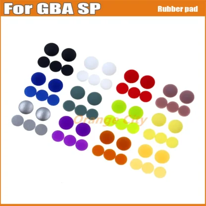 Juego de cubiertas de goma con orificio de tornillo de repuesto para Nintendo Game Boy Advance, GBA SP, cubierta de tapón antipolvo, parachoques de tornillo, 1 Juego