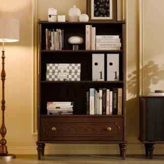 Gabinete de vino retro americano, vitrina para el hogar, taquilla para sala de estar, madera maciza integrada contra la pared