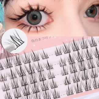 Pestañas postizas segmentadas 3D, herramienta de maquillaje de pestañas individuales naturales DIY, pestañas suaves y naturales fáciles de operar, cosméticos