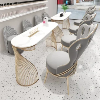 Mesas para manicura perezosas creativas, consola profesional ergonómica, mesas para manicura nórdicas, tocador de lujo, muebles comerciales Nageltisch de ceniza