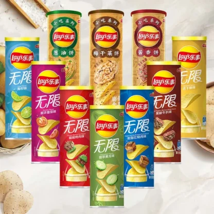 Chips de patatas enlatados Lay's 3,18 oz(90 g)*2 paquetes