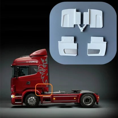 Alerón de simulación de 2 piezas con pegatina de Metal, decoración para camión Tamiya RC, volquete, SCANIA, R620, R470, R730, R560, 1/14
