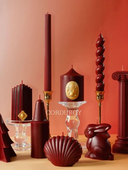 Velas de aromaterapia hechas a mano bermellón francés, decoración de ambiente romántico para mesas de comedor del hogar, regalos de boda