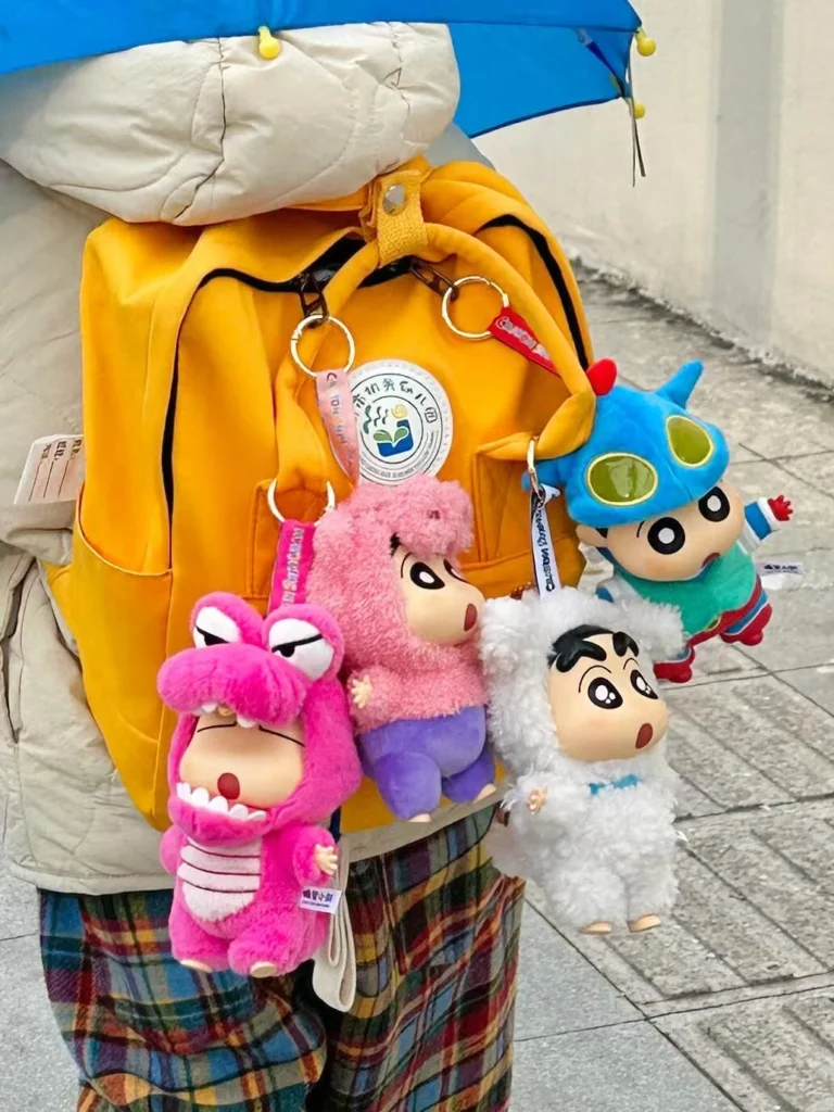 Crayon Xiaoxin-caja ciega de muñecas de vinilo, serie de fiesta de repuesto, figura de acción de Anime, caja misteriosa, colgante de bolsa de muñeca de vinilo de felpa bonita