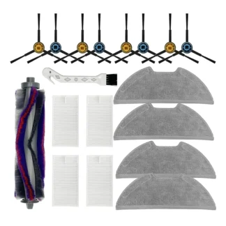 【Must-Haves】Kit de accesorios de repuesto para Robot aspirador Eureka E10s, filtros de cepillo principal, fregona, cepillos laterales, cepillo de limpieza